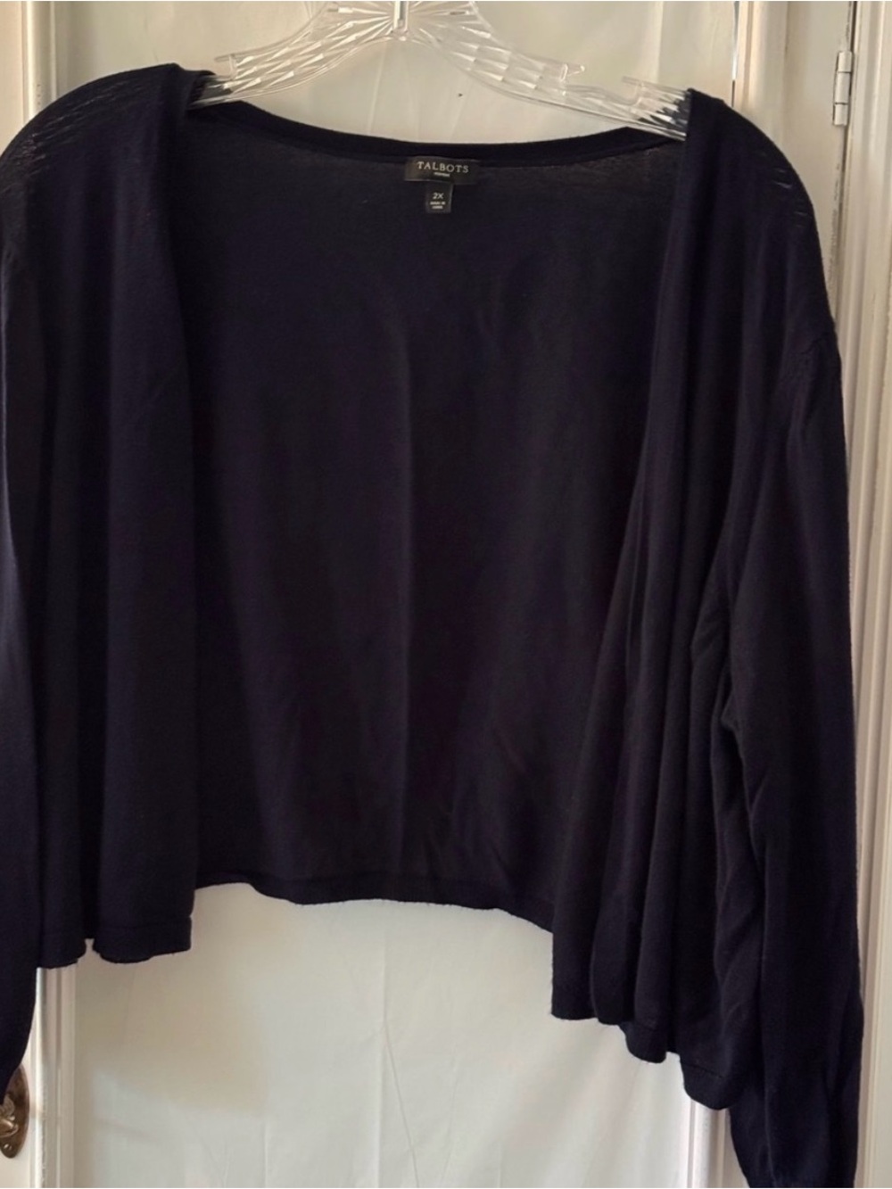 Talbots Navy Open-Front Knit Cardigan / Shrug Size 2X